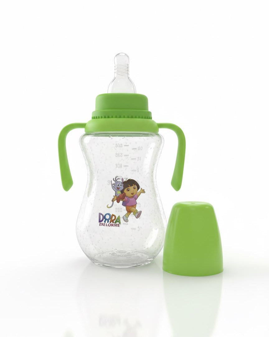 Transparent Gold Baby feeder with handle (Large)