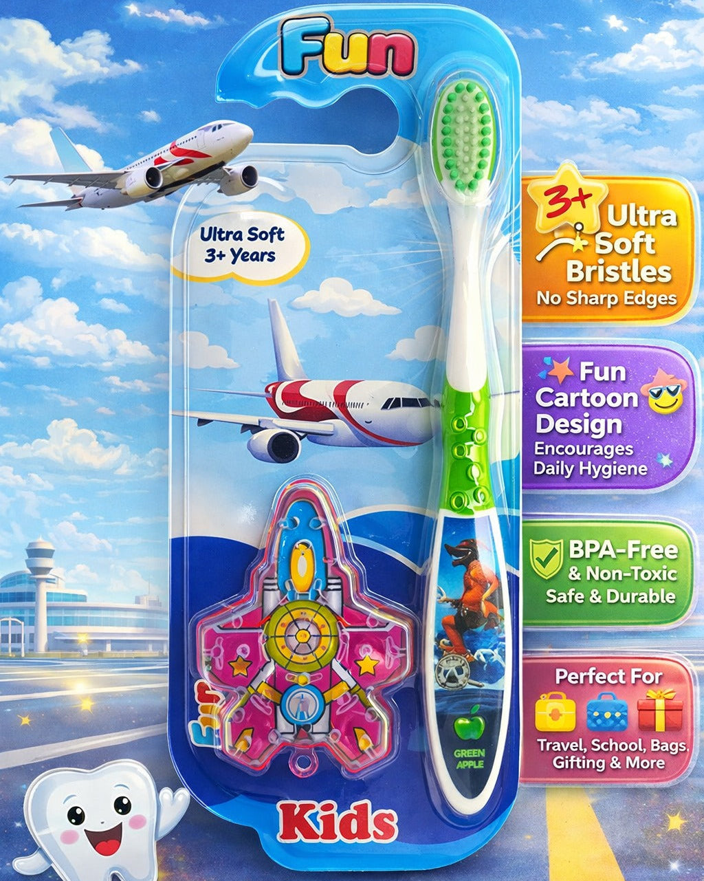 Kids Toothbrush (Plane Maze)